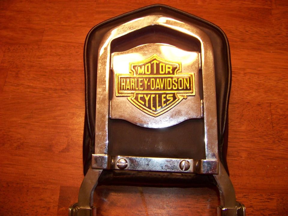 Harley-Davidson Cycles emblem on a motorcycle part