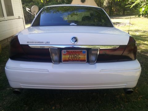 2000 Mercury Grand Marquis - Rear view of a 2000 Mercury Grand Marquis LSE showing its taillights and license plate.
