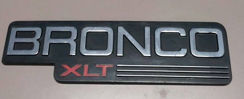 1995 Ford Bronco - Fender Emblem from a 92-96 Bronco XLT