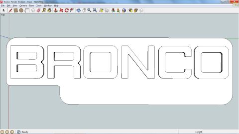 1995 Ford Bronco - Basic no-flair Bronco Emblem