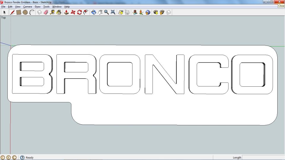 Basic no-flair Bronco Emblem
