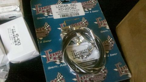 1982 Ford Bronco - A Lokar Inc. kickdown cable kit for a Ford C-6 transmission is shown in its packaging.