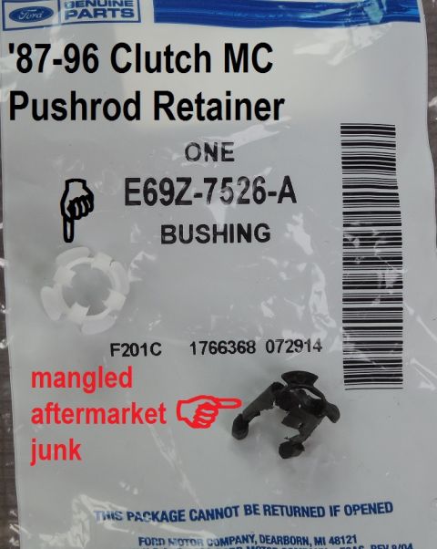 1983 Ford Bronco - The pushrod keeps popping off the pedal lever, and I'm pretty sure it's because the bushing supplied with the MC is too soft. But it might…
