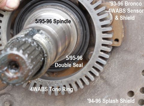 1983 Ford Bronco - '96 Bronco front hub parts Front tone ring E7TZ2B409B (F37A-2C182-AC)