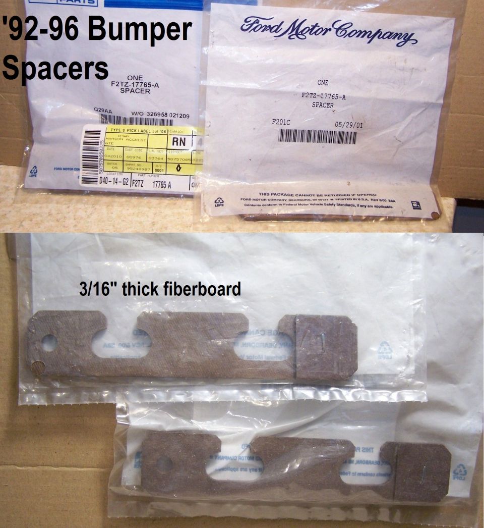 '92-97 front bumper spacers