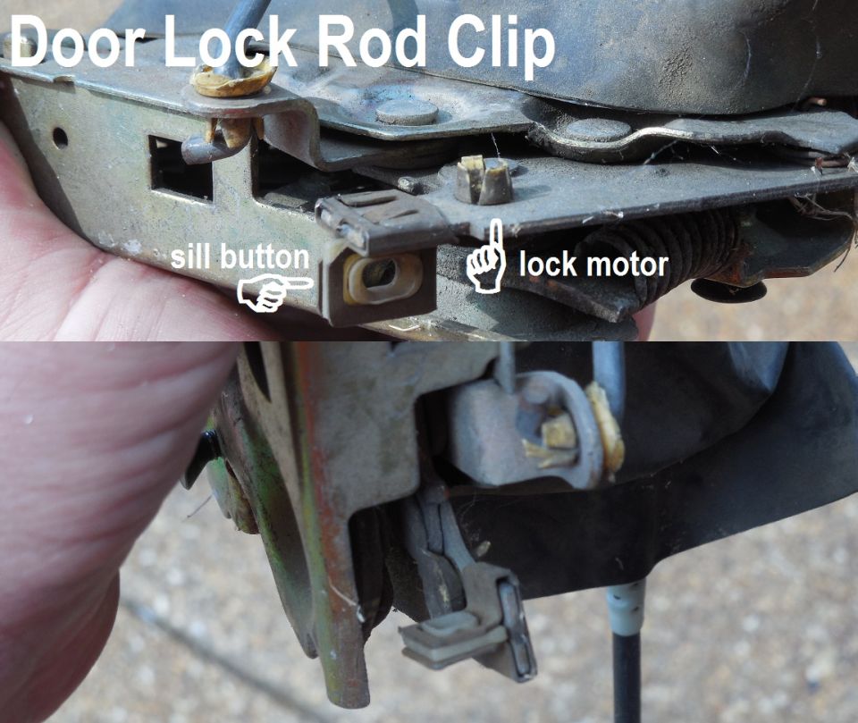 Sill Button Clip on door latch