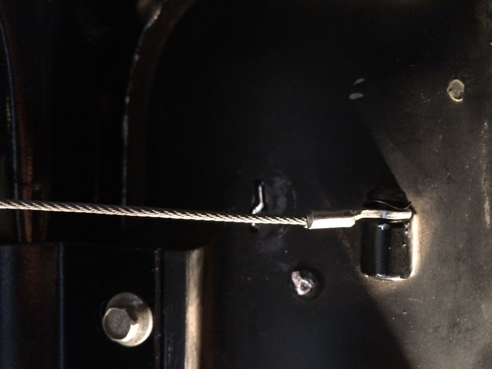 1965 Mustang glove box door cable