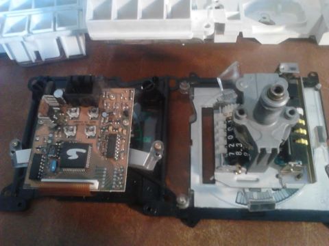 1990 Ford F-250 - electronic 92-96 speedo with PSOM on left, cable driven 87-91 speedo on right.