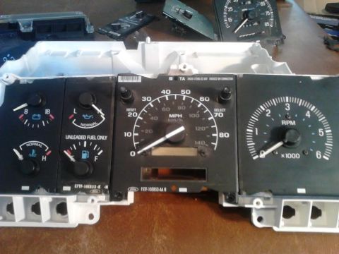 1990 Ford F-250 - got the new speedo in the old assembly. I am not entirely sure how to change the gauges needle to make them match. I didn't want to risk br…