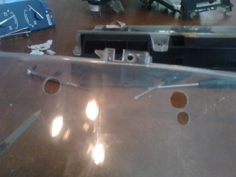 1990 Ford F-250 - got the 2 holes drilled. I marked them off quite abit so I drilled them bigger till they fit