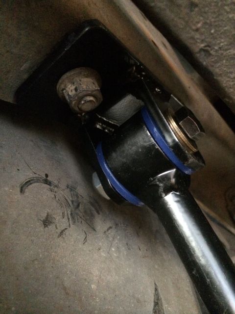 1997 Dodge 3500 - Sway bar link with blue polyurethane bushings and mounting hardware.