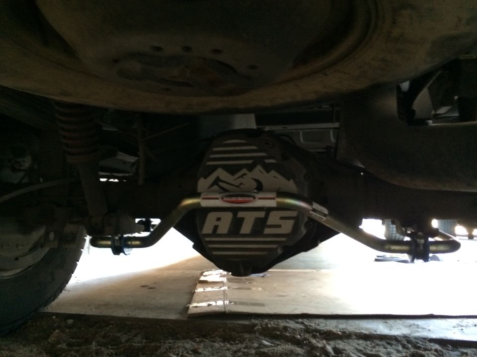ATS sway bar on rear differential with mountain graphic