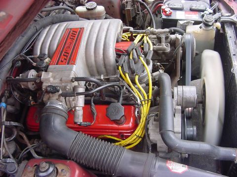 1987 Ford Mustang - Engine dressup.