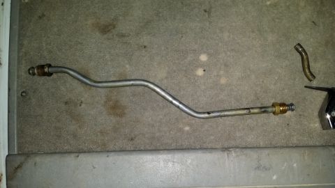 1994 GMC Suburban - Cut and flared stock fuel line. We did not have the fittings; buddy misunderstood about what end I needed so I'll have my adapter fittings…