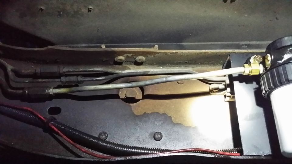 Line in place. Heh, hehe, it's going to leak....