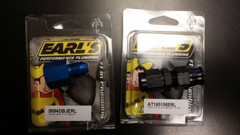 1994 GMC Suburban - Fittings are here! On the left we have a 16x1.5 Saginaw style fitting to -6AN fitting. On the right we have a -6AN to 3/8 tube. Hopefully,…