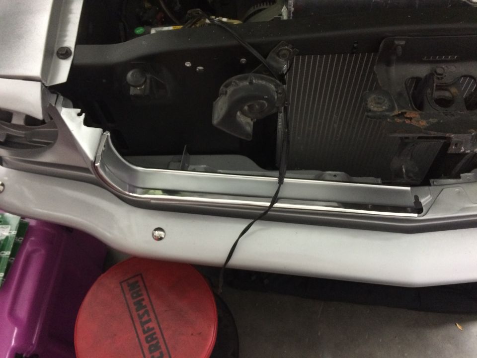 1965 Mustang grille molding install