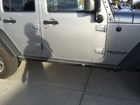 2014 Jeep Wrangler - 2014 JKU Rubicon rock slider mud rock deflector sliders off