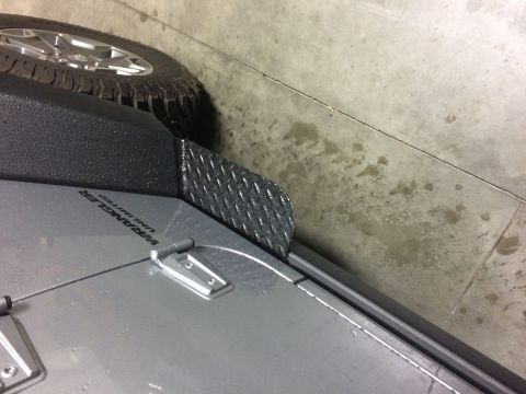 2014 Jeep Wrangler - 2014 JKU Rubicon rock slider mud rock deflector welded, herculined, installed