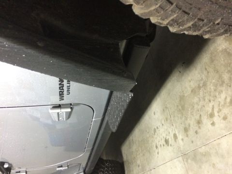 2014 Jeep Wrangler - 2014 JKU Rubicon rock slider mud rock deflector welded, herculined, installed