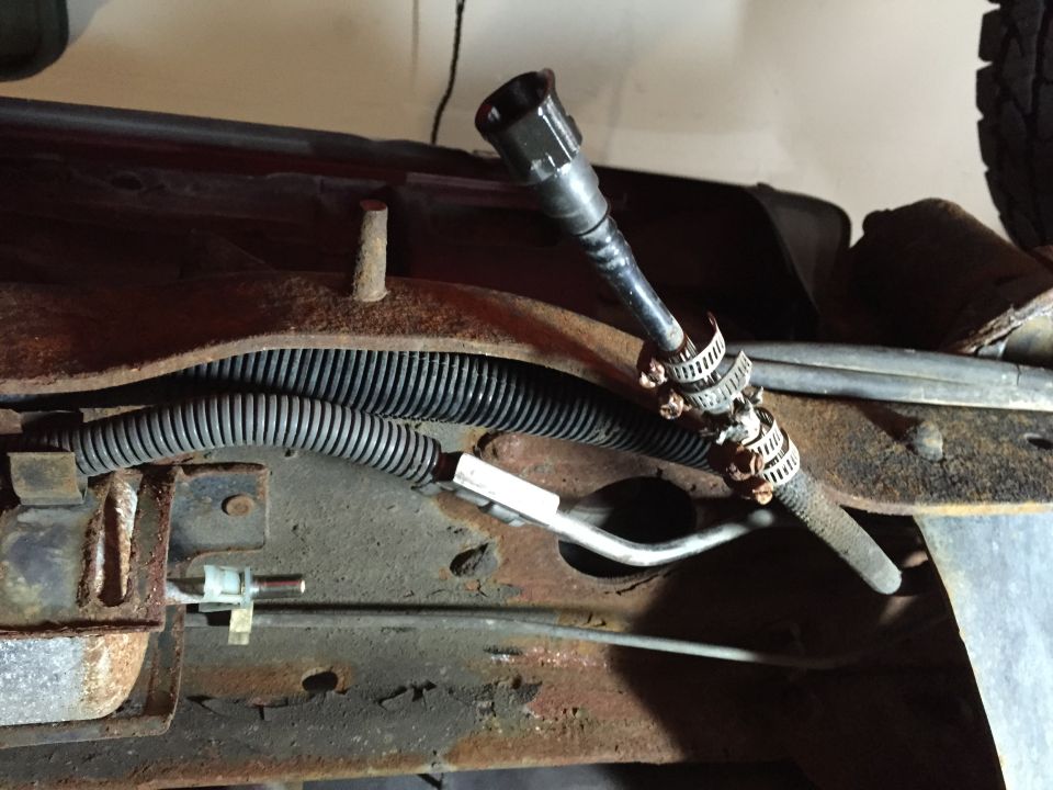 Disconnected line with the patch in it
