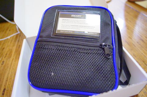 2003 Ford Taurus - Escort radar detector carrying case shown inside a white box.