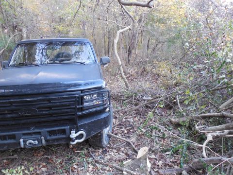 1983 Ford Bronco - Trailblazing on my property. Instead of just driving through the vines (like I did the trees before), I'm doing a lot more cutting before d…