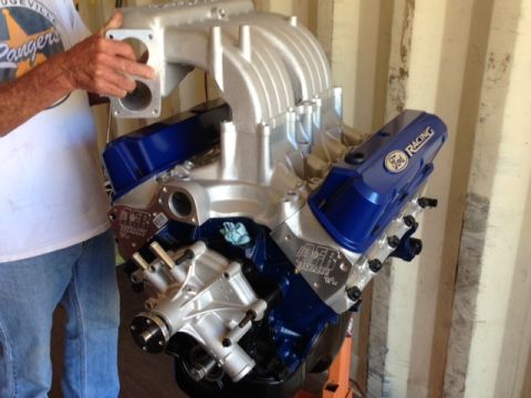 1996 Ford Bronco - A custom engine build AFR Racing valve covers and an aluminum intake manifold is displayed.