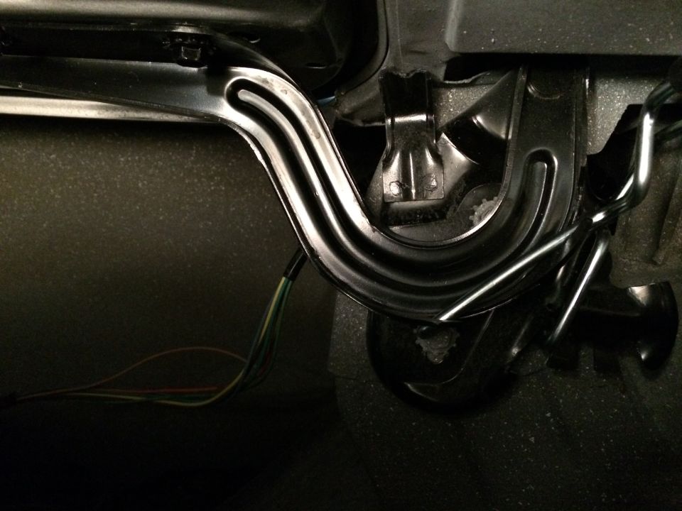 1965 Mustang trunk torsion rod spring location DS closed