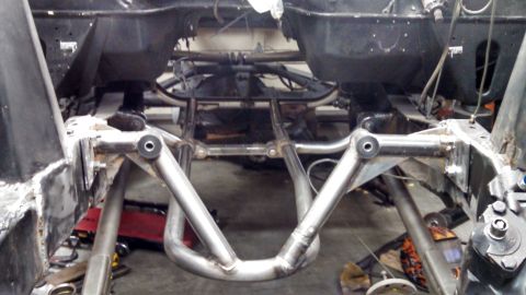 1967 Ford F-250 - Custom A-arm suspension components are visible, indicating modifications to the vehicle's chassis.