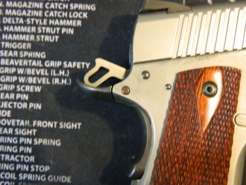 1979 Ford Bronco - A detailed view of pistol components is shown against a list of its parts.