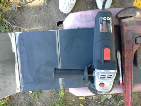 1993 Ford Bronco - I scored my plate with a cutoff wheel on my hf grinder. I burnt this grinder up while grinding my outside welds later on. I'll post a pic o…