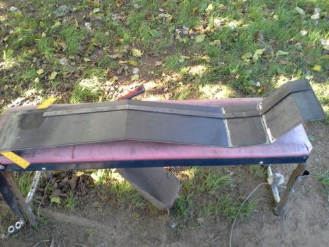 1993 Ford Bronco - I started this with a 8" x 48" piece of A36 plate steel. Scored, bent and welded the plate to match my bent form.