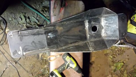 1993 Ford Bronco - This would be the top. I used some 1/8" angle to brace the flat part some. I cutthe top of the angle after welding down the long part…