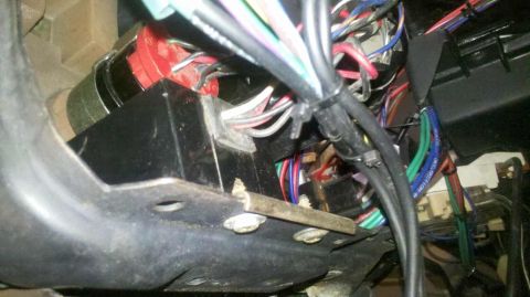 1982 Ford Bronco - A complex network of wires and electrical components is visible in this close-up shot.