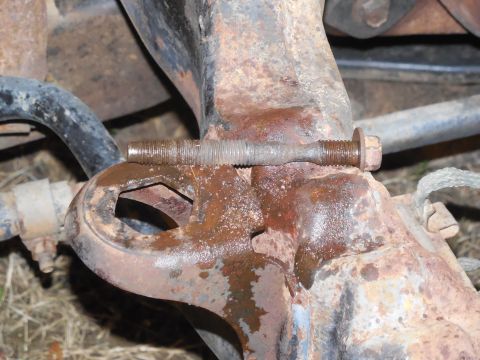 1993 Ford Bronco - Both bolts are rusted more than halfway through, but both came out whole. I haven't made ANY progress on all the other body mounts, though.