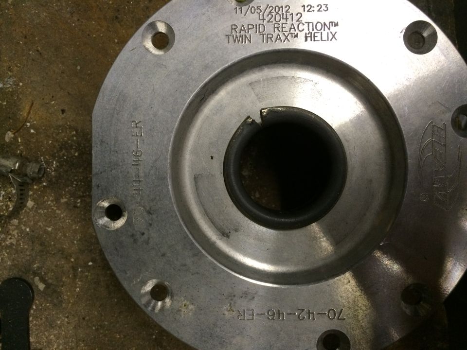 Metal part with 'Rapid Reaction Twin Trax Helix' and 'Supermotors.net' text