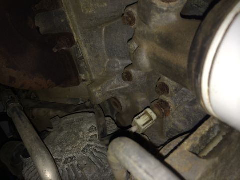 2011 Ford Elite - Detail of a sensor attached to a vehicle's engine or transmission assembly.