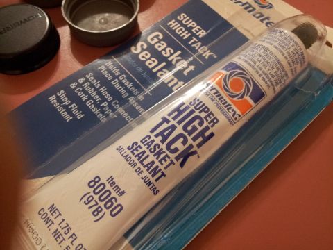 1976 Ford Ranchero - Tube of Permatex Super High Tack Gasket Sealant, item 80060, for sealing gaskets and hose connections.