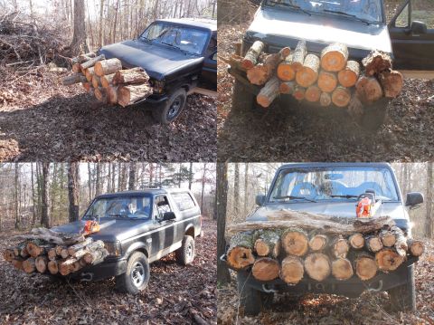 1983 Ford Bronco - I decided it was time to really load it up. These 2 loads were heavy. The 3rd (near dark) was so much it was hard to steer. But the grille…