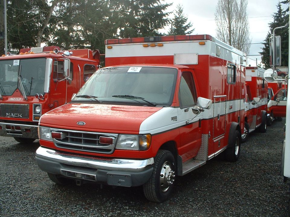Retired '97 Seattle Fire Department E-250 Ambulance. 5 of them were at the auction lot.