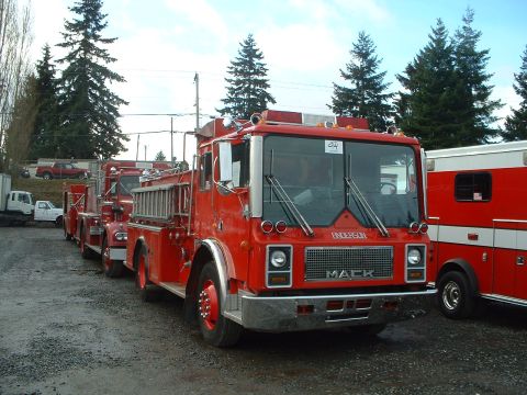 1999 Ford Crown Victoria - Retired Mack Seattle Fire Department fire truck.