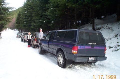1995 Ford Bronco - All in the family here including Brother Bruce, Mother Jan, and brother Scott doing a little posing before it starts getting steep.