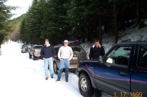 1995 Ford Bronco - The 3 McCallum brothers posing for Mom