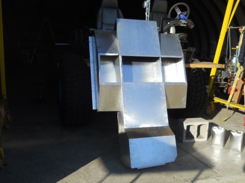 1992 Ford Bronco - Custom aluminum dashboard and center console assembly installed in a vehicle interior.