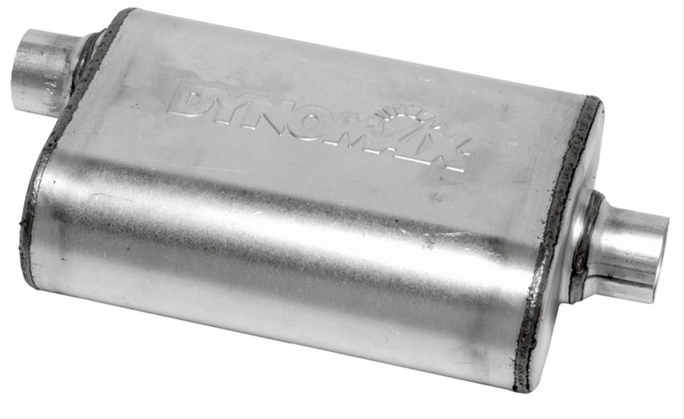 Product photo of a stainless Dynomax muffler