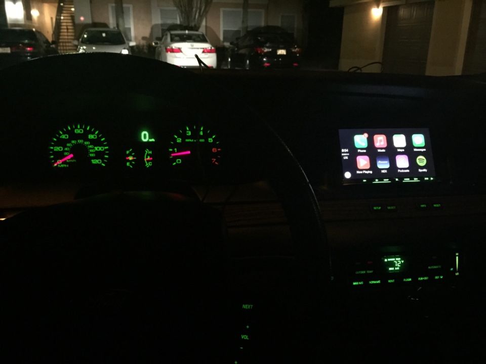 Night view of new Pioneer AVIC-8000NEX installed