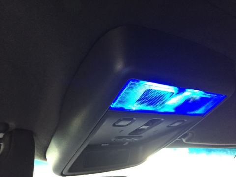 2007 Ford Crown Victoria - Map lights replaced with (2) BLUE LED lights from superbrightleds.com. It is very easy job to do, you simply pull the overhead console stra…