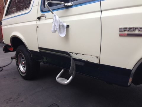 1989 Ford Bronco - Take your time on the large trim pieces. Slow and steady and don't over heat the area. You may damage the clear coat or the paint.