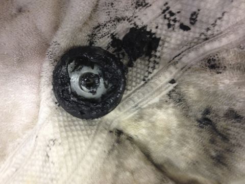 1989 Ford Bronco - Old motor gear bushings have just disintegrated after 25 years. Clean it out and replace.
